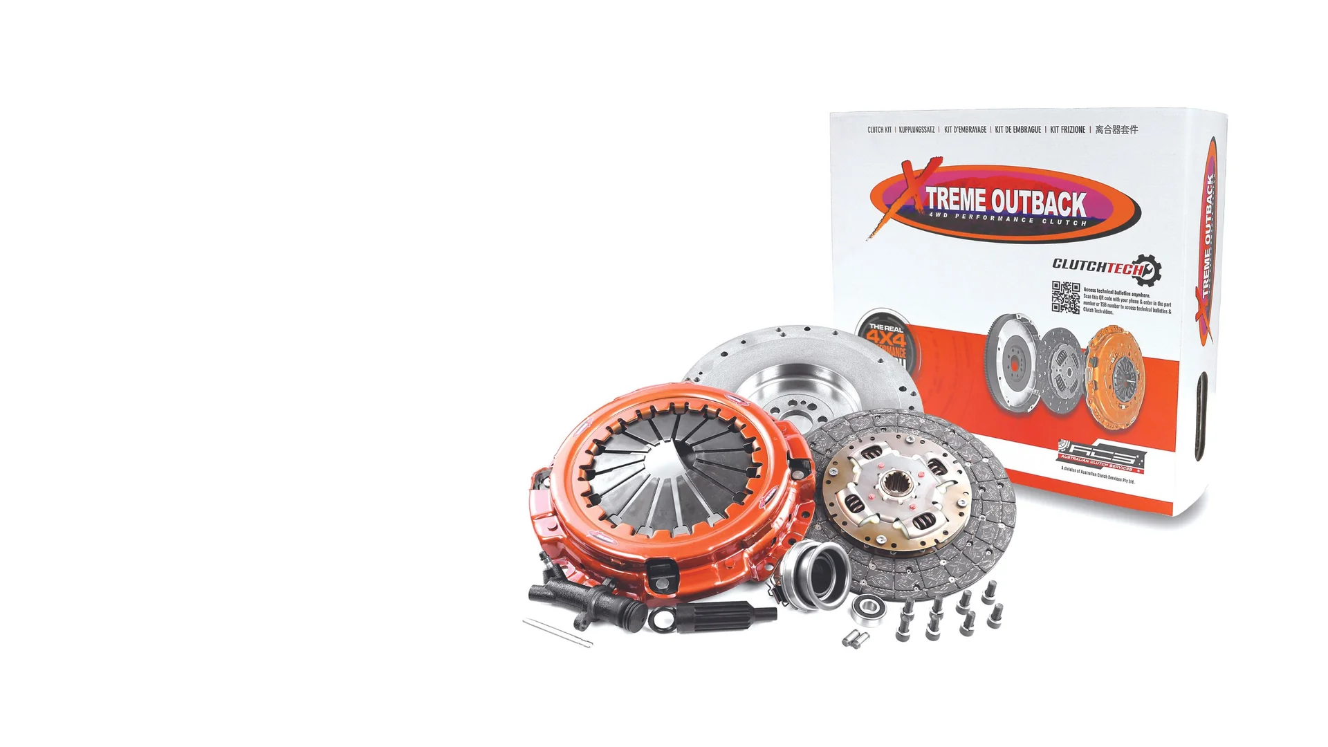 Xtreme Outback vollständiges Kupplungskit mit Komponenten und Verpackung für 4x4 Heavy Duty Anwendungen